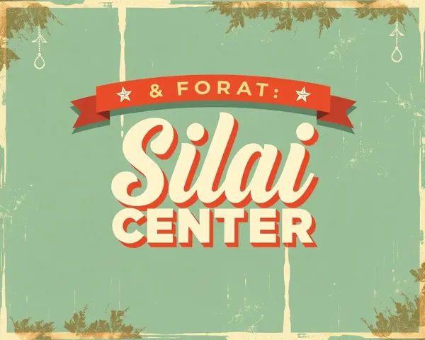 Vintage-Inspired Poster for Retro-Themed Silai Center with Distressed Texture