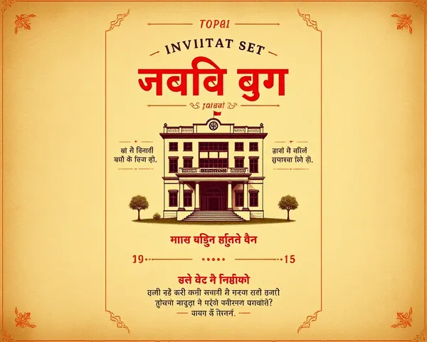 Vintage Invitation Card for Retro Hospital Opening in Marathi