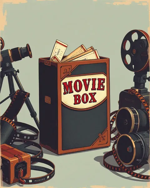 Vintage Movie Box with Classic Film Strip Design