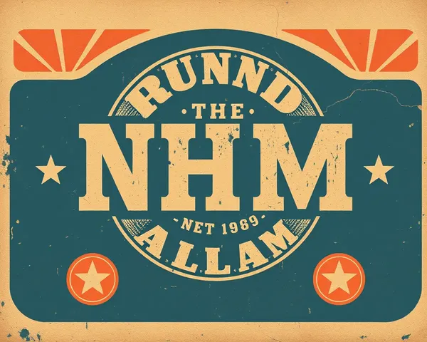 Vintage NHM Logo with Distressed Textures