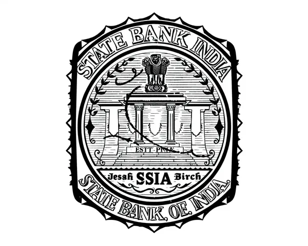 Vintage SBI Stamp with Intricate Details and Ornate Borders