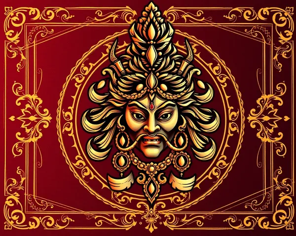 Vintage Shivratri Invitation Card in Hindi with Lord Shiva's Face and Golden Accents