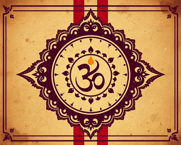 Vintage Shubh Tilak Design with Distressed Textures