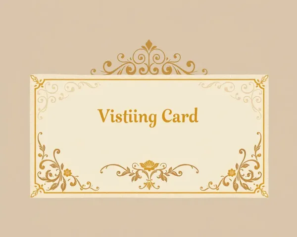 Vintage Visiting Card with Intricate Floral Design