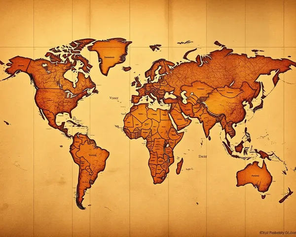 Vintage World Map Wallpaper with Distressed Texture for Mobile
