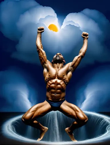 Virabhadra's Wrath with Twisted Pose and Dark Energy