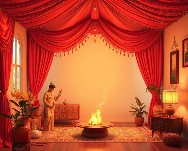 Warm Cozy Atmosphere Krishna Studio Background Png