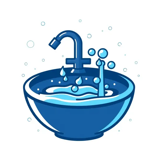 Wash Icon: Simple Concept for Daily Life