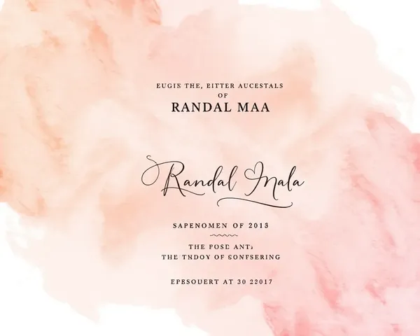 Watercolor Design for Randal Maa's Invitation Card with Soft Colors