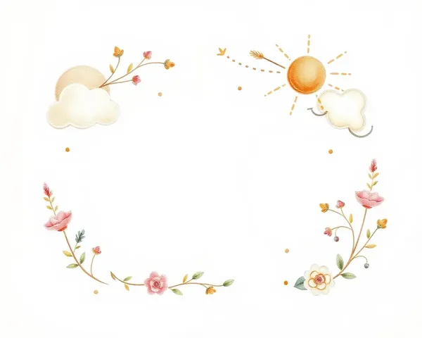 Watercolor Frame Brings Whimsy to 1st Anniversary Photo