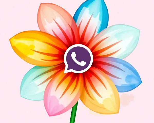 Watercolor Smiling Flower with WhatsApp Logo DP