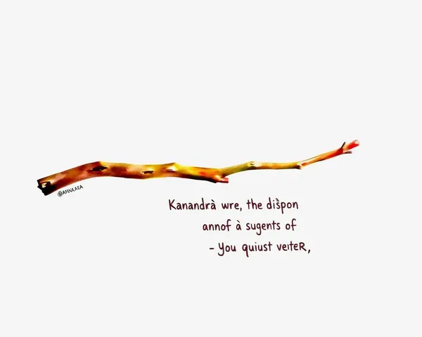 Watercolor Twig with Kannada Quote Emphasizing Nature Wisdom