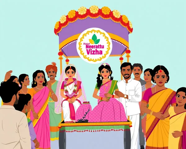 Wedding Procession Manjal Neerattu Vizha Logo Design Concept