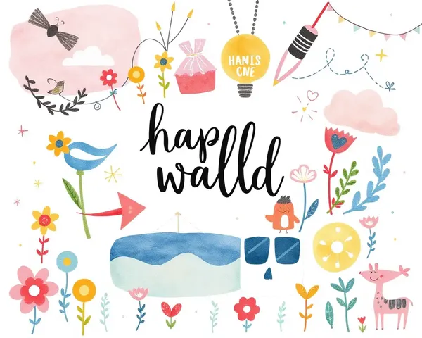 Whimsical 12x18 Collage PSD with Hand-Drawn Illustrations and Pastel Colors