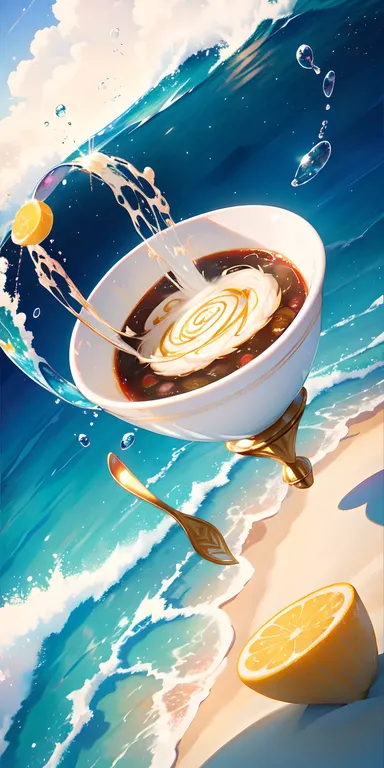 Whimsical Alphabet Soup in Colorful Ocean