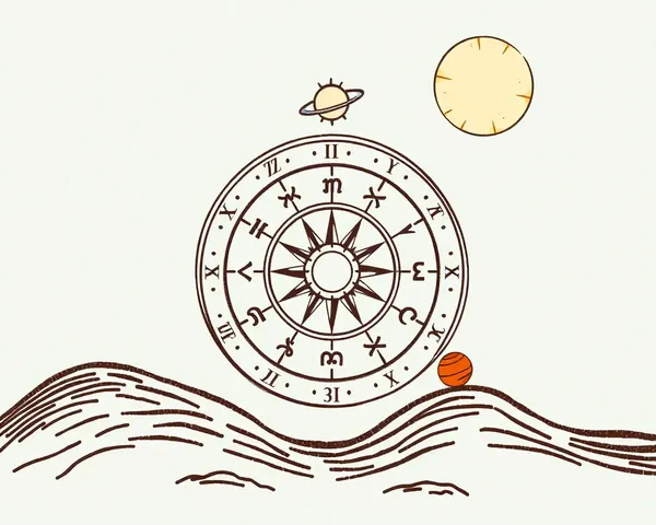 Whimsical Astrologer Visiting Card with Zodiac Wheel Illustration