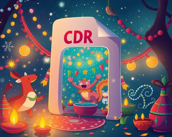 Whimsical CDR File Portal to Diwali World