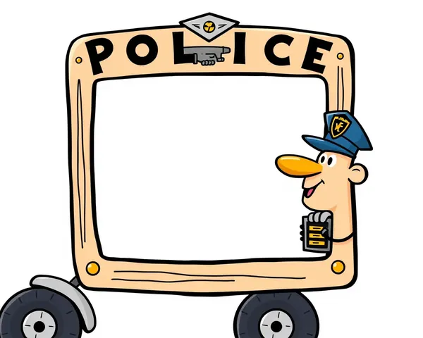 Whimsical Cartoon Police Photo Frame for Humorous Display