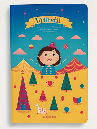 Whimsical Children's Book Cover with Playful Illustrations and Bold Typography