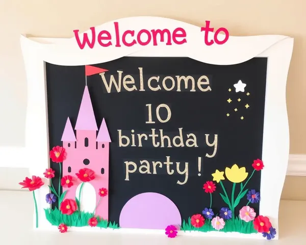 Whimsical Fairy Tale Welcome Board for 10-Year-Old's Princess Party