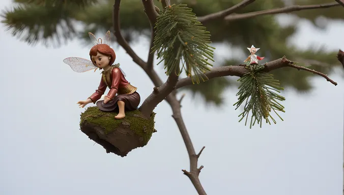 Whimsical Fir Tree in Enchanted Fairy Tale