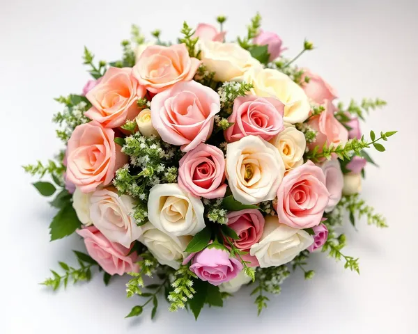 Whimsical Floral Bouquet for Wedding Album Background