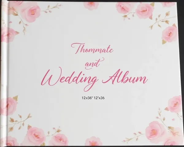 Whimsical Floral Wedding Album Cover PSD Free Download 12x36