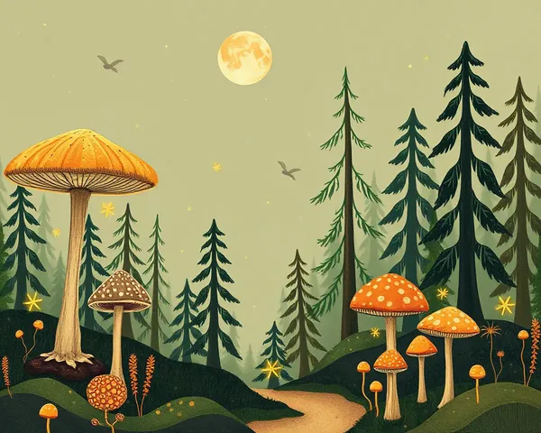 Whimsical Forest on Muted 8x12 Background