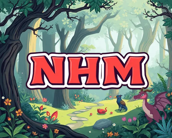 Whimsical Forest with NHM Logo Illustration