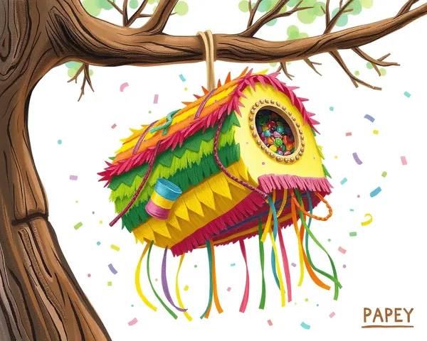 Whimsical Giant Holi Piñata with Colorful Candies