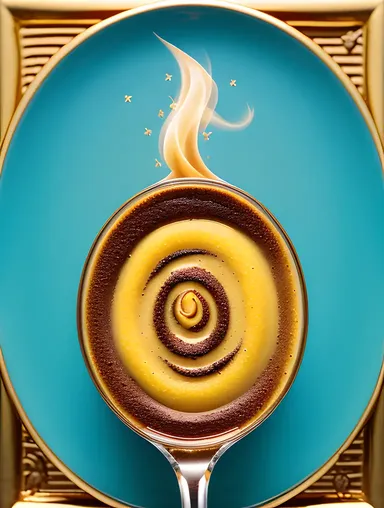 Whimsical Illustration of Sheer Khurma with Genie and Cardamom