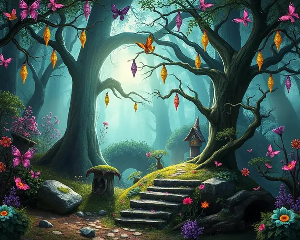 Whimsical Magical Forest Background in High-Definition 1080p