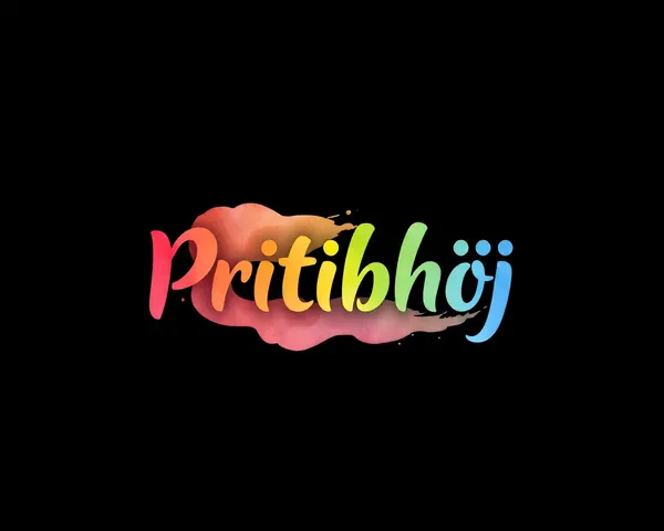 Whimsical Pritibhoj Logo with Watercolor Effect
