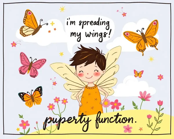 Whimsical Puberty Function Invitation with Butterfly Theme