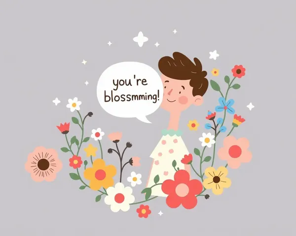 Whimsical Puberty Invitation with Blooming Flowers and Vines