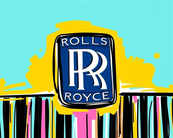 Whimsical Rolls-Royce Logo with Hand-Drawn Illustration