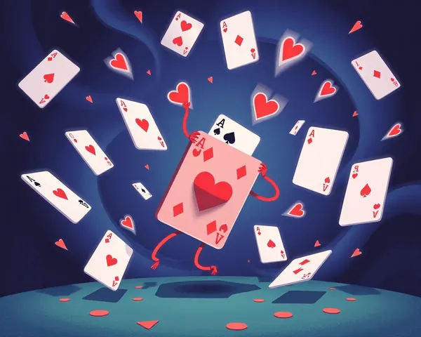 Whimsical Rummy Card Deck Coming to Life in Mid-Air