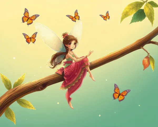 Whimsical Sawan Fairy on Sawan Branch