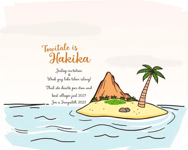 Whimsical Tropical Island Hakika Invitation Card Design