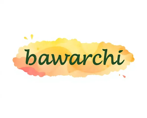 Whimsical Watercolor Bawarchi Logo in Soft Colors PNG