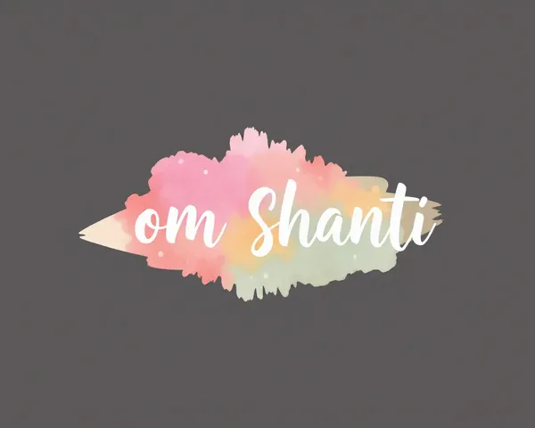 Whimsical Watercolor Om Shanti Logo with Soft Colors