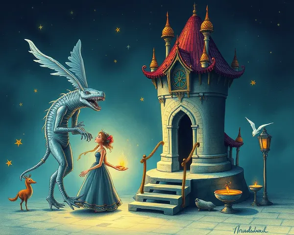 Whimsical and Fantastical Illustration of Randal Maa's Invitation Card