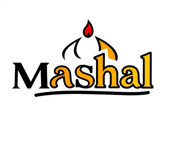 White Background Mashal Logo PNG with Iconic Font