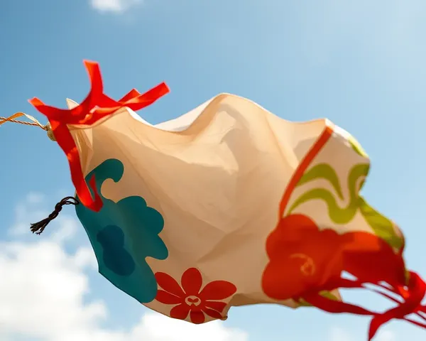 Wind Blows Paper Pataka with Swirling Colors