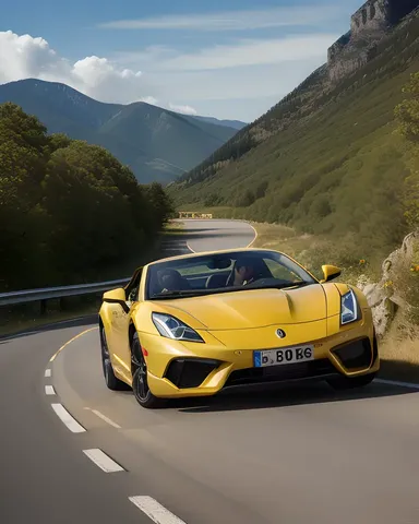 Winding Road Yyy Bright Yellow Speed