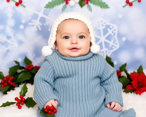 Winter Wonderland Background for Baby's First Christmas Photo Shoot