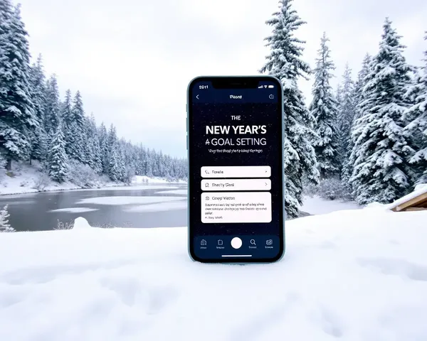 Winter Wonderland iPhone Scene for Goal-Setting