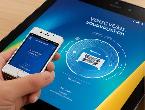Wireless CDC Voucher Transmission to Smartphone Illustration