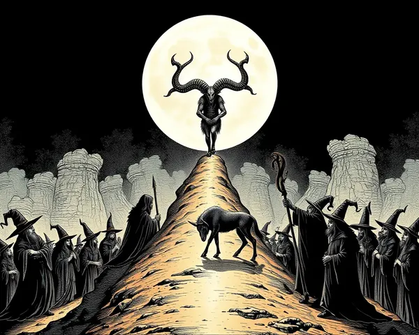 Witches and Warlocks Gather Around Baphomet