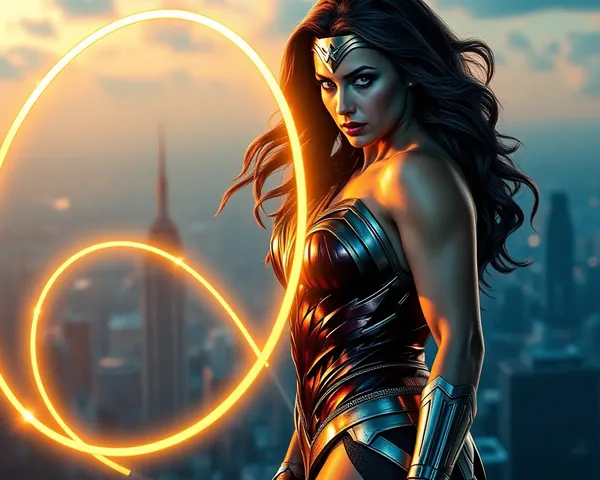 Wonder Woman Golden Lasso 4K Amoled Wallpaper